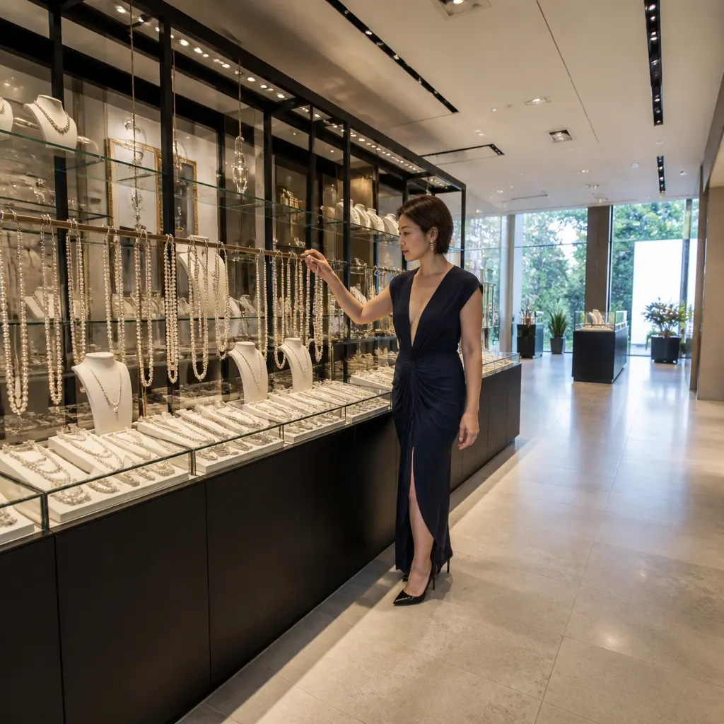Long Pearl Necklaces That Add Grace to Plunging Necklines